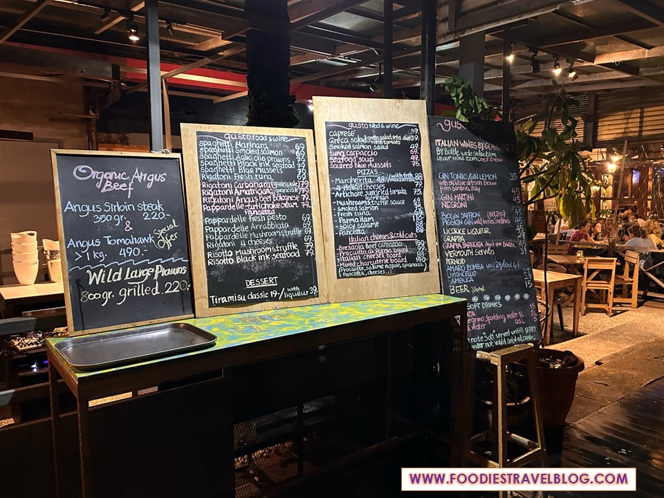 Menu at Gust Food and Wine, Kota Kinabalu, Sabah