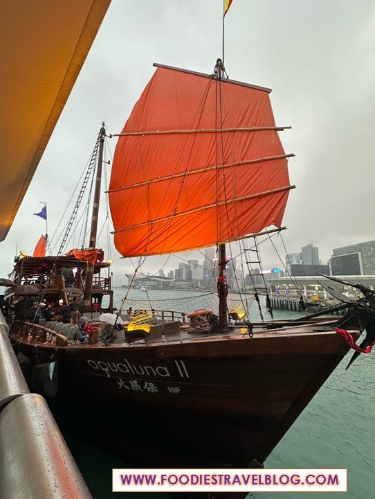 Central Pier with Aqualuna in Hong Kong