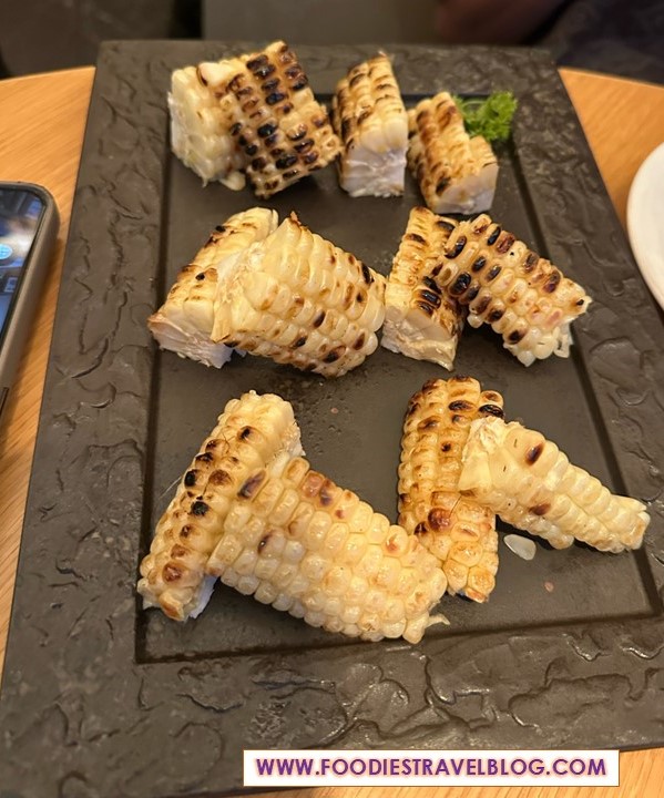 Grilled White Corn in Kura Japanese Restaurant, One Utama