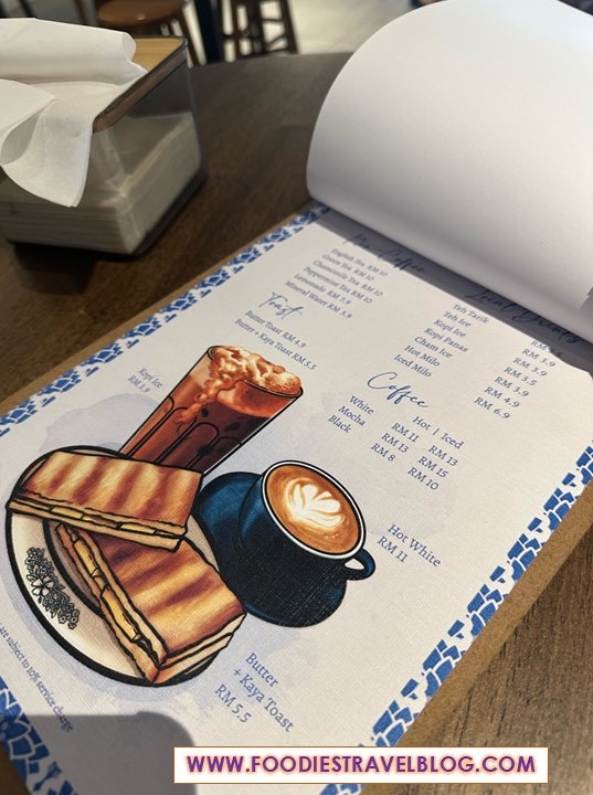 Menu in Blue Dahlia