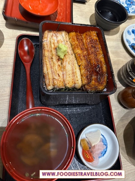 Unagi with sauce and without sauce