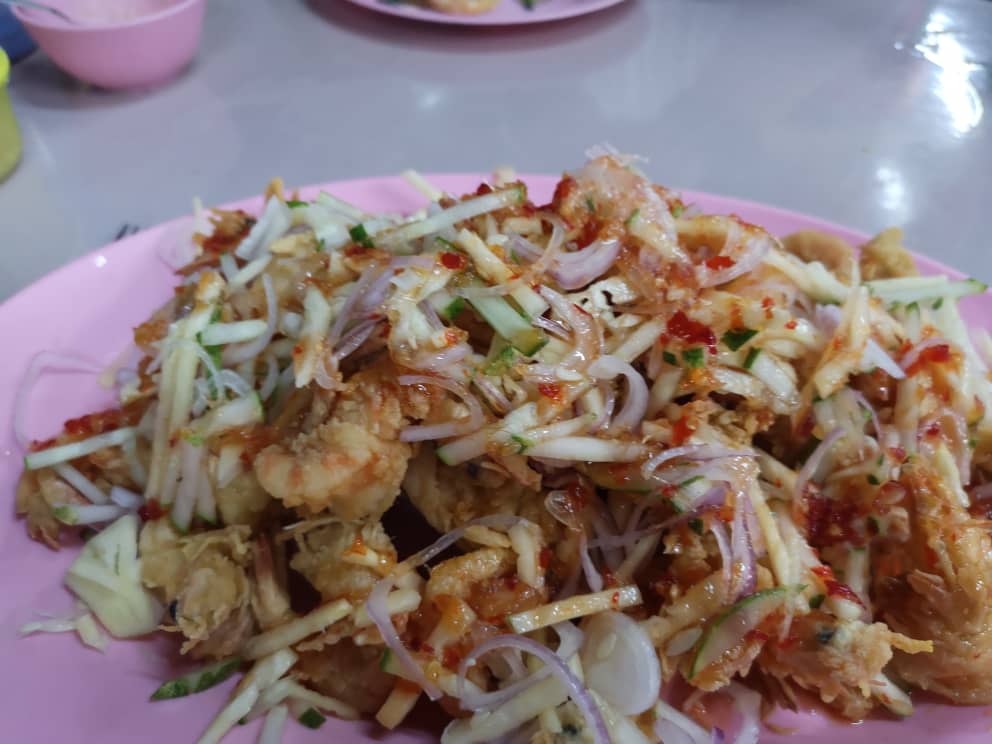 Fried Soft Shell Prawns in Pulau Ketam, Klang