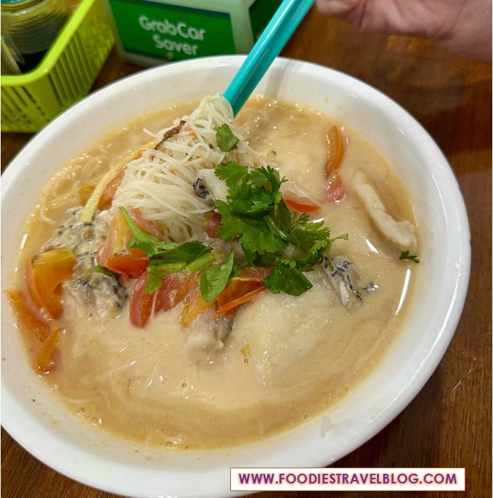Tomato Broth Noodles with Milk in Big Three Fish Noodles, Sandakan