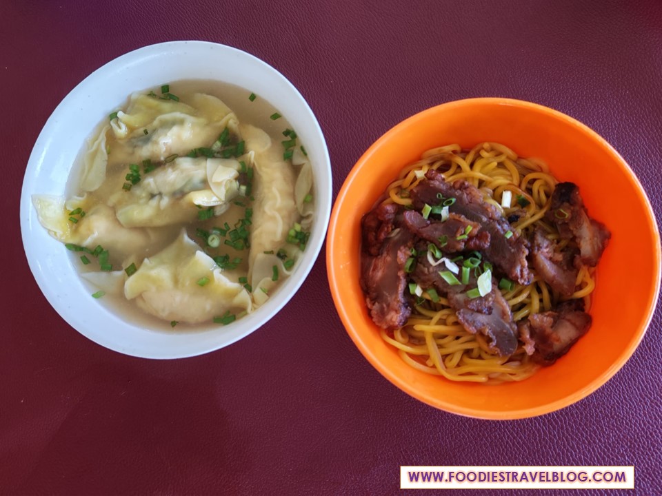 Dry Noodles with Fried Pork at H84, Sim Sim, Sandakan