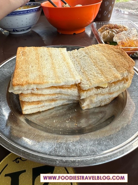 Toasted Bread with Kaya and Butter at Siang Chang Kopitiam, Melaka