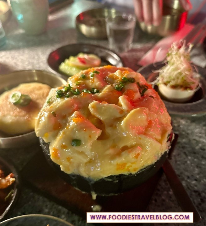 Volcano Steamed Egg at Taan Korean Steakhouse