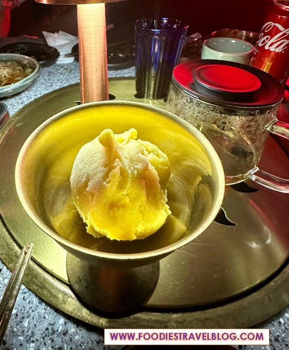 Mango Sorbet, Taan Korean Steakhouse, The Five